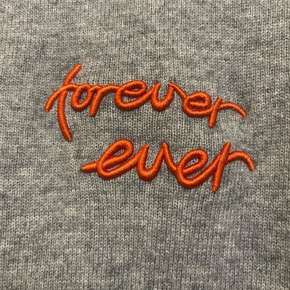 Gray Cashmere Wool Sweater Soft Forever Ever‎ Crewneck Oversized Cozy Cabin - Picture 5 of 7